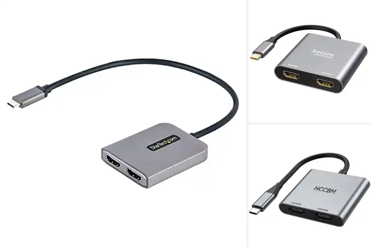 Detailed view of Best Dual HDMI USB C Adapter For Windows MST