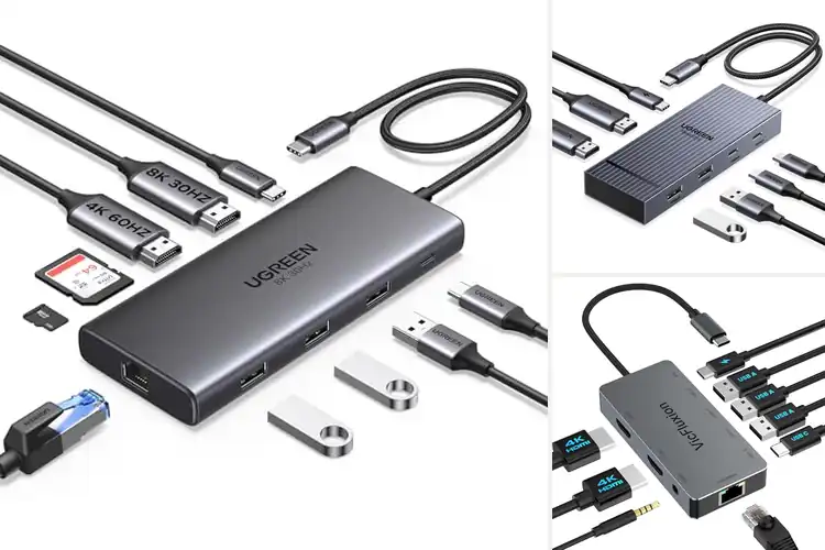 Detailed view of Best Dual HDMI USB C Dock For 4K@60Hz