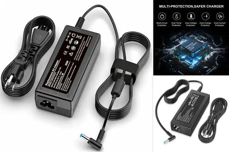 Detailed view of Best HP Smart Blue Tip Charger 65W