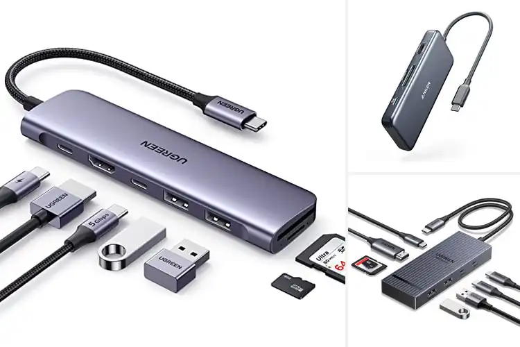 Detailed view of Best SD Card Reader USB C Dock